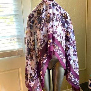 Purple floral scarf